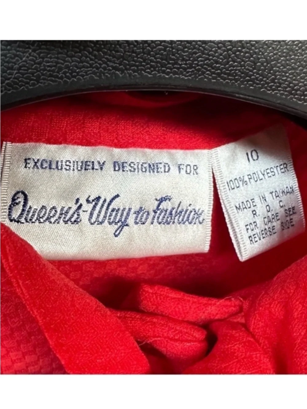 Vintage red secretary dress 70s